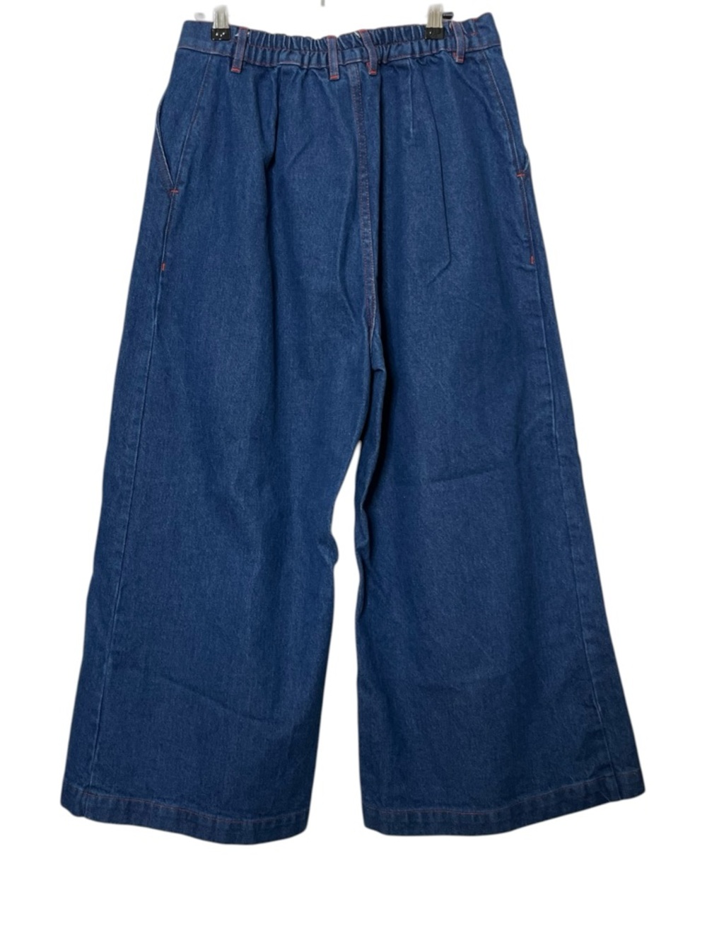 Big Bud Press Wide Leg Trousers Women’s Medium Petite Indigo Dark Wash Retro - Picture 5 of 12